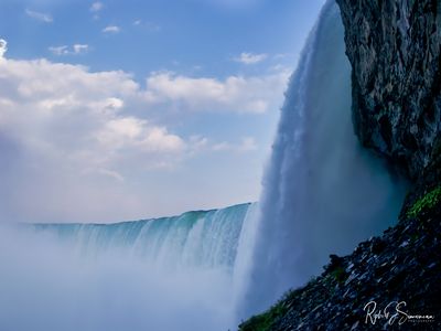 Tourist attraction on the Canadian side called Under The Falls.